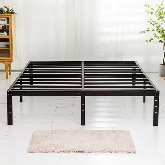 Queen Size Heavy Duty Metal Bed Frame with Storage