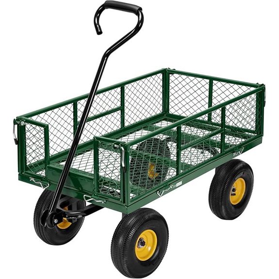 VIVOHOME Heavy Duty Garden Cart with Removable Sides