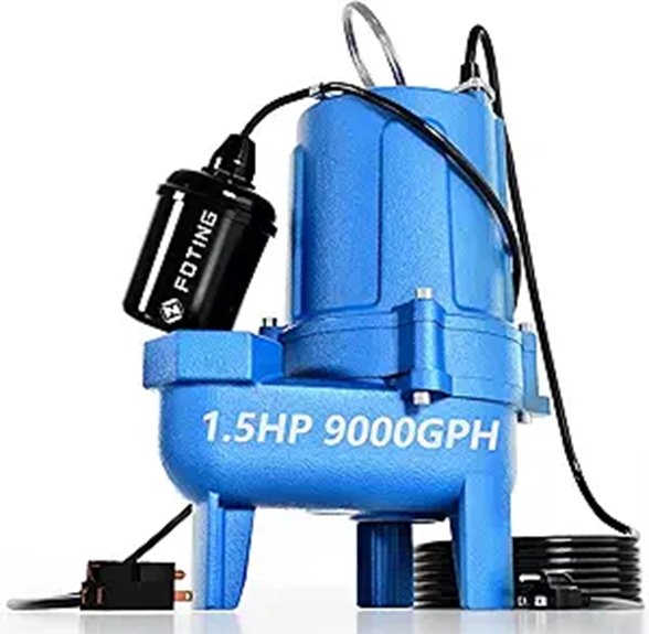 FOTING Heavy Duty Submersible Sewage Pump 1.5HP