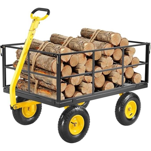 VEVOR 1400 Lbs Steel Garden Cart with All-Terrain Tires