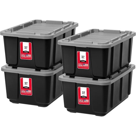 IRIS 4-Pack 27-Gallon Heavy Duty Storage Bins