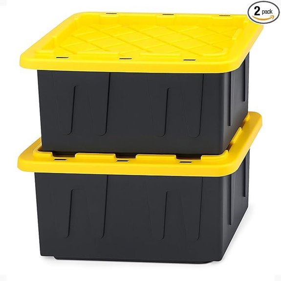 Durabilt 2-Pack Heavy Duty Storage Bins with Lids