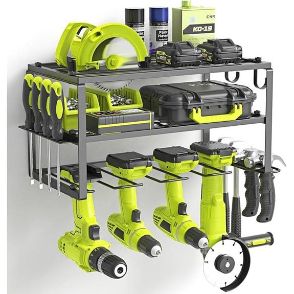 Heavy Duty 3-Layer Power Tool Organizer Wall Mount