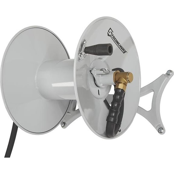 Strongway Wall-Mount Hose Reel with 150ft Hose