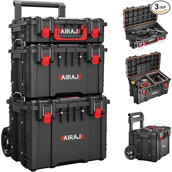 Heavy Duty Rolling Toolbox with Wheels and Divider