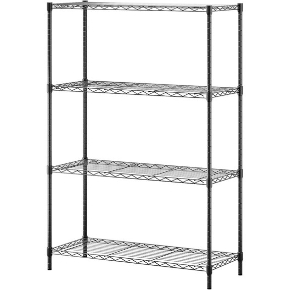 BestOffice 4-Tier Heavy-Duty Wire Storage Shelves