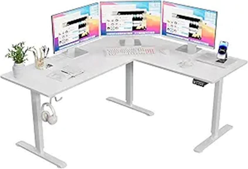 Furmax L-Shaped Height-Adjustable Standing Desk