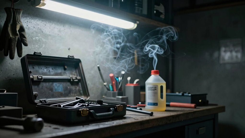 hidden garage toxic fumes