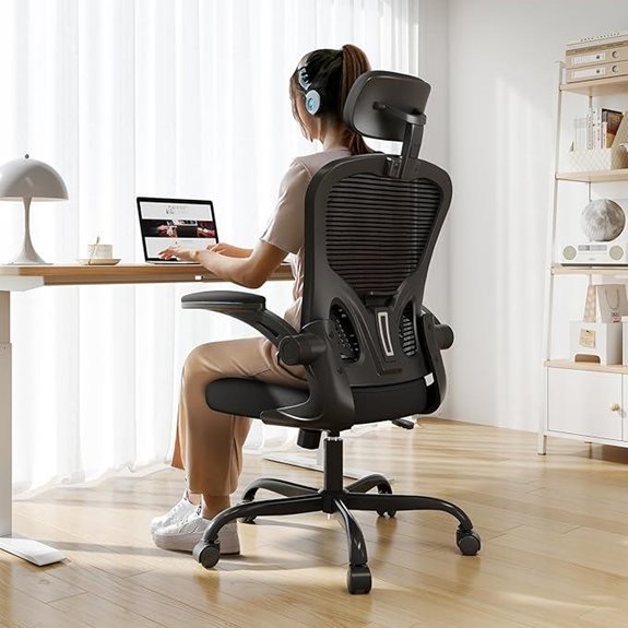 Ergonomic Office Chair with High Back and Flip Arms