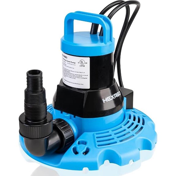 Hexago Pool Cover Pump 2300GPH Submersible Water Pump