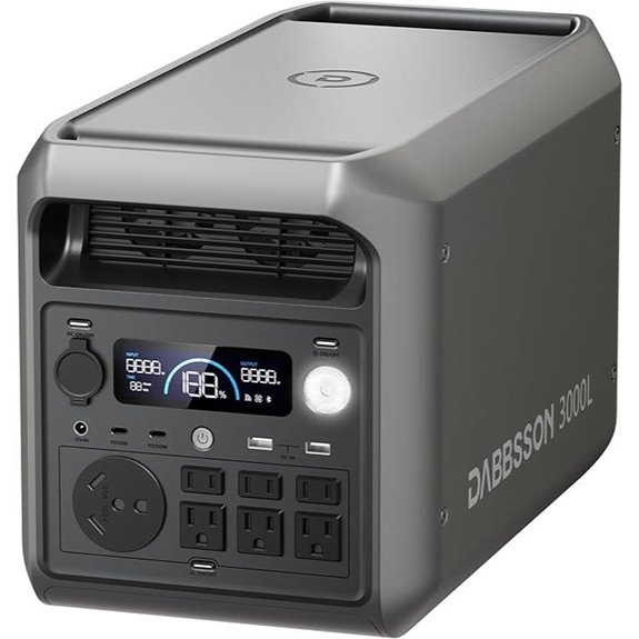 DABBSSON 3072Wh Portable Power Station 3000W Output