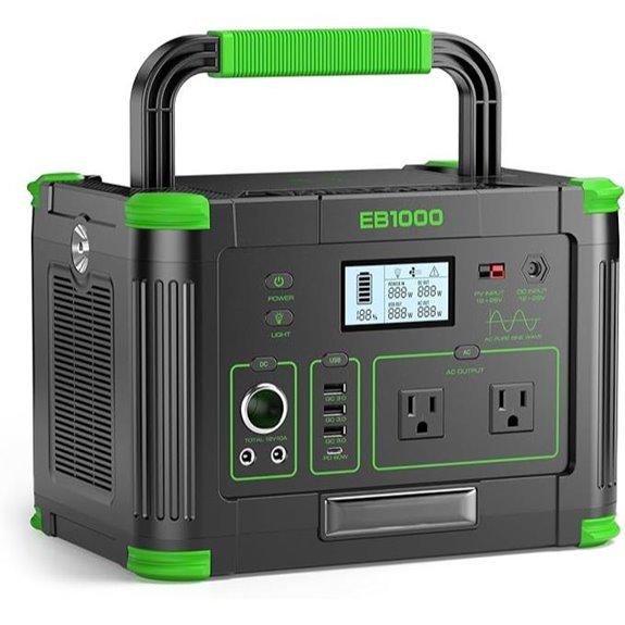 Portable 1000W Solar Power Station with AC & USB