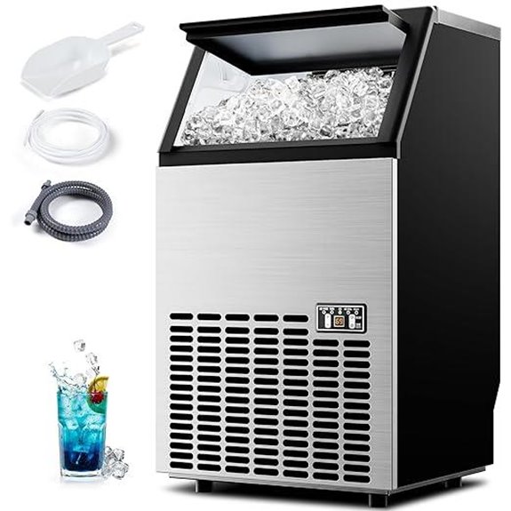Commercial Ice Maker 100Lbs/Day Self-Cleaning Compact