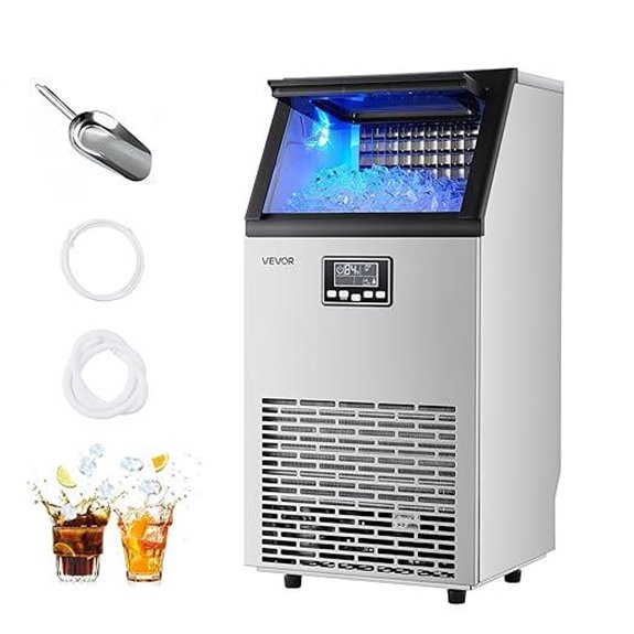 VEVOR Commercial Ice Maker 100lbs/24h Stainless Steel