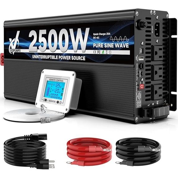 2500W Sump Pump Backup Battery System with LCD