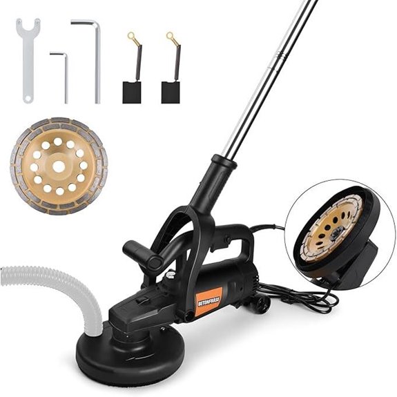 3800W Concrete Floor Grinder with Dust Shroud