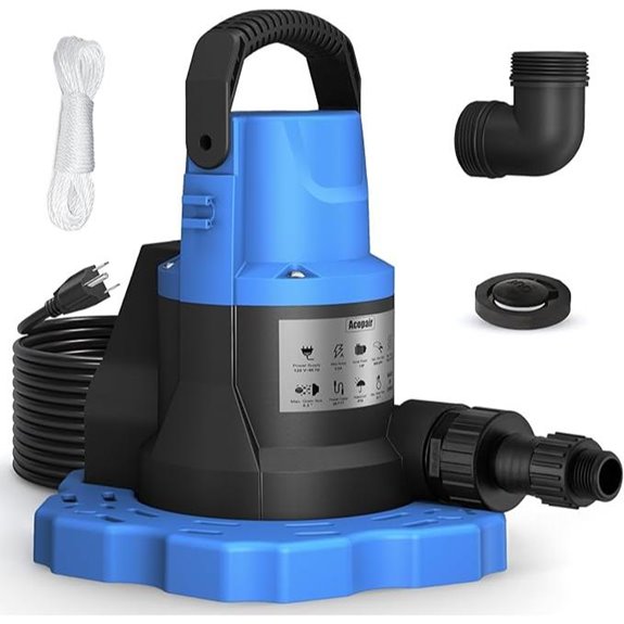 1 HP Pool Cover Pump with 5000 GPH Water Removal