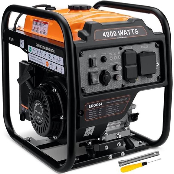 4000W Gas Portable Inverter Generator with Outlets