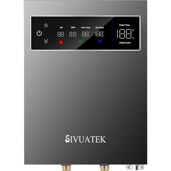 18kW Tankless Water Heater Self-Modulating LED Display