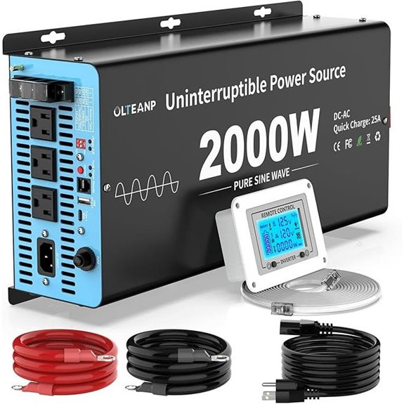 2000W Sump Pump Backup System with LCD Controller