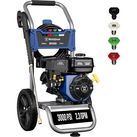 Westinghouse 3000 PSI Gas Pressure Washer with Nozzles