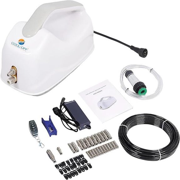 High Pressure Misting System with Remote and Nozzles