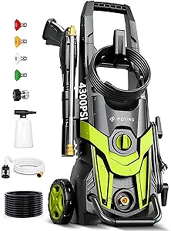 Pressure Power Washer with Nozzles and Foam Cannon