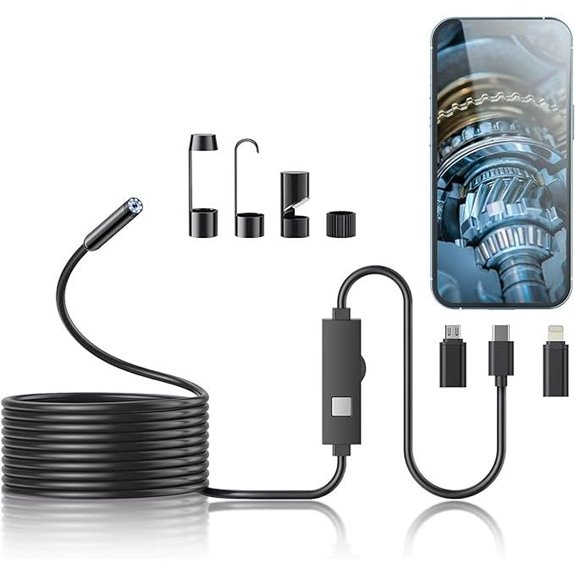 Endoscope Camera with Light 1920P HD Borescope