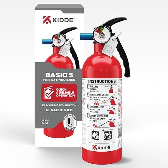 Kidde Basic 5BC Fire Extinguisher for Home
