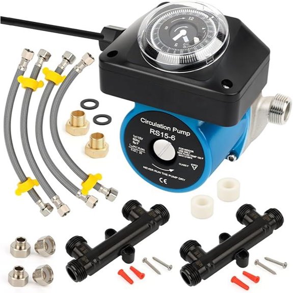 Hot Water Recirculating Pump Kit with Timer and Sensors