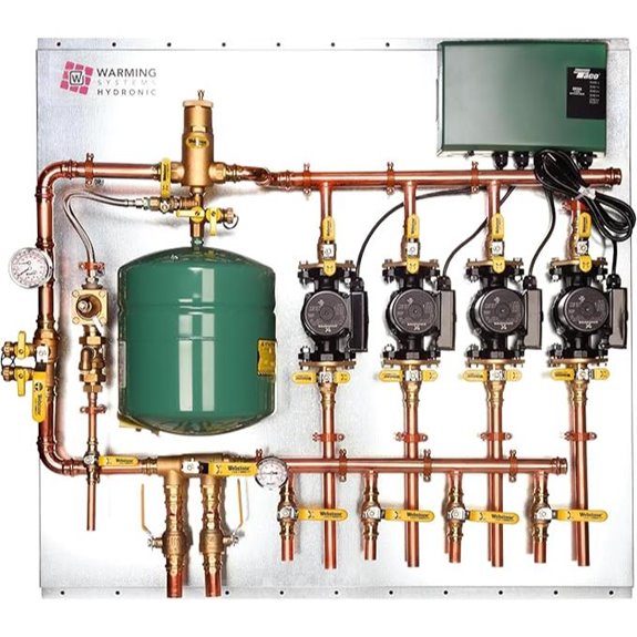 Hydronic Radiant Heat Control Panel with Components