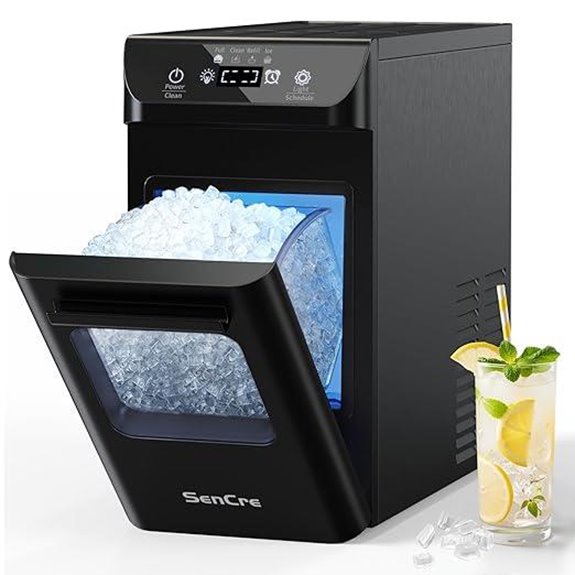 Nugget Ice Maker 44lbs/Day with Self-Cleaning & Timer
