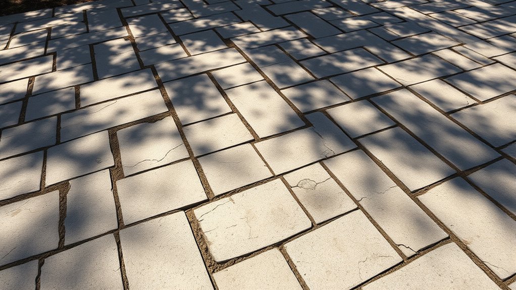 identify patio settling signs