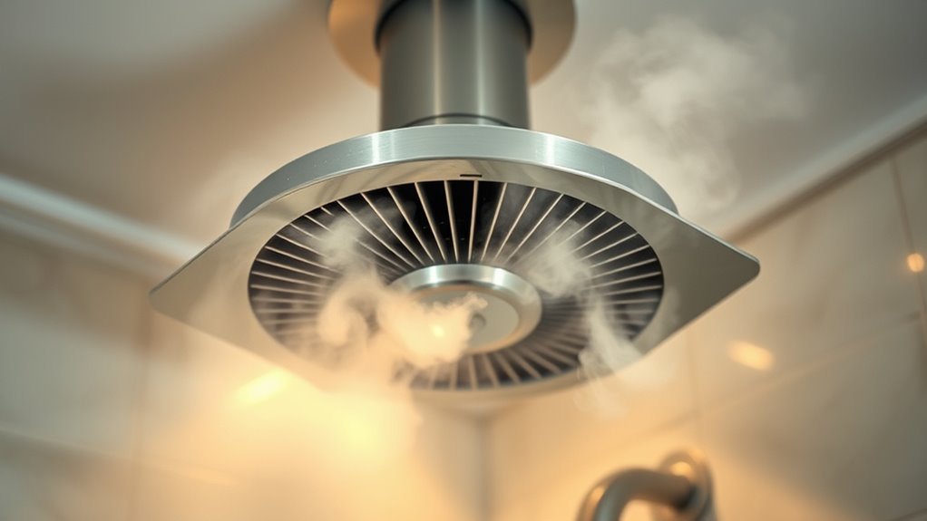 inadequate airflow causes lingering steam