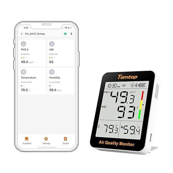 Temtop Indoor Air Quality Monitor with App Connectivity