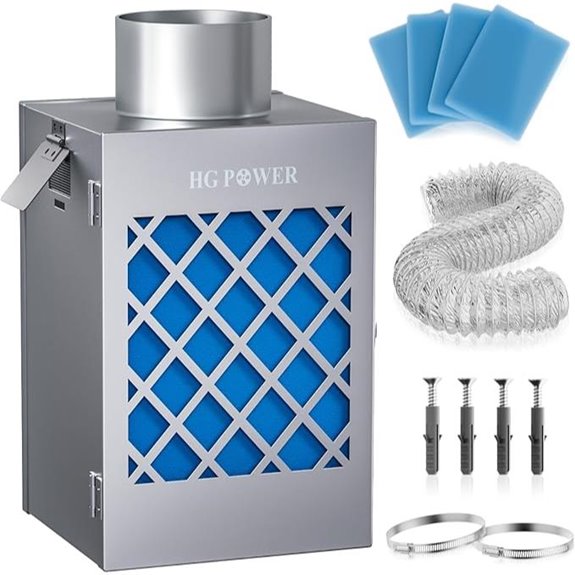 Indoor Dryer Vent Kit with Flap and Filters