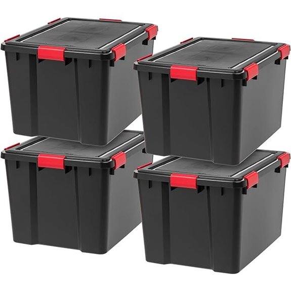 IRIS WeatherPro 74 Qt Storage Bins 4 Pack