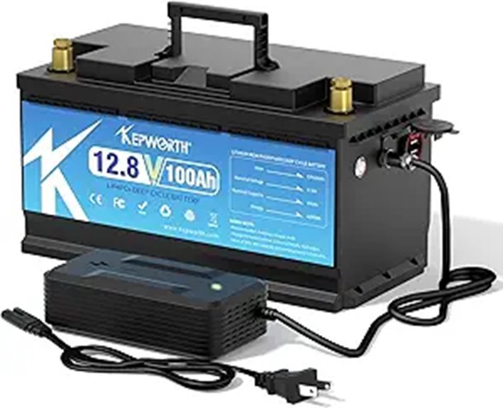 KEPWORTH 12.8V 100Ah LiFePO4 Battery with BMS