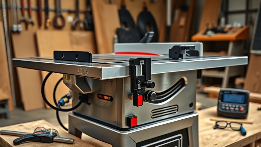 key contractor table saw factors