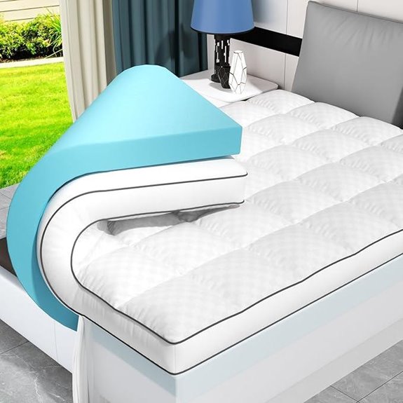 Dual Layer Memory Foam Mattress Topper King Size