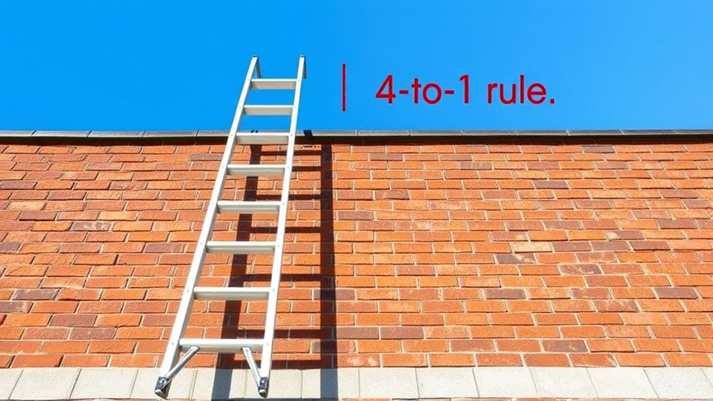 ladder angle 4 to 1