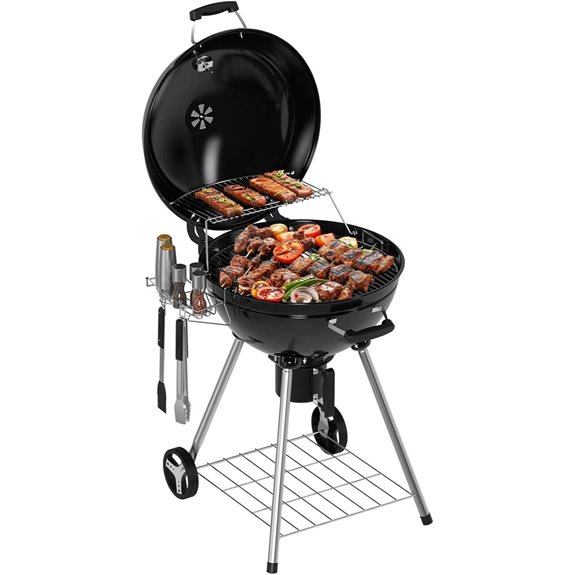 22-Inch Charcoal Grill with 500+ sq in Cooking Area