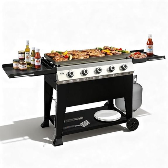 36-Inch 50,000BTU Outdoor Gas Grill with Side Shelves