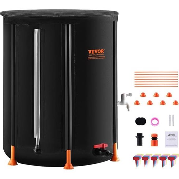 VEVOR 100-Gallon Collapsible Rain Barrel with Kit