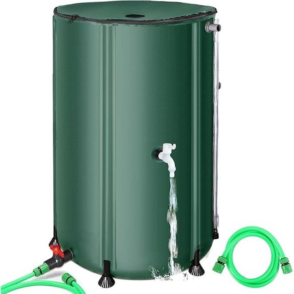 100 Gallon Collapsible Rain Barrel with Spigots