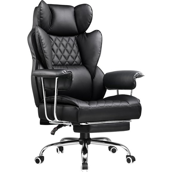 COMHOMA Big & Tall Office Chair with Footrest