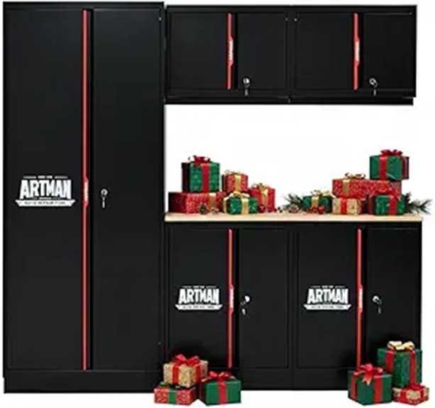 72-inch Modular LED Garage Cabinet System