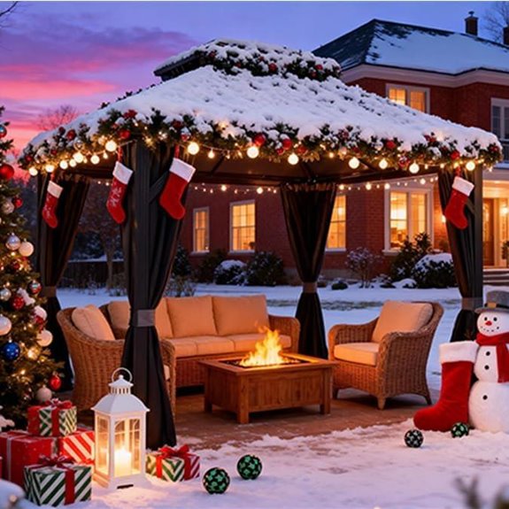 Endark 12x12FT Outdoor Gazebo with Mosquito Net