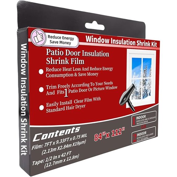 Large Patio Door Shrink Film Insulation Kit