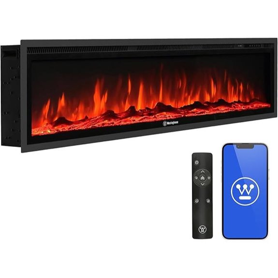 Westinghouse 60-Inch Electric Fireplace Heater with App